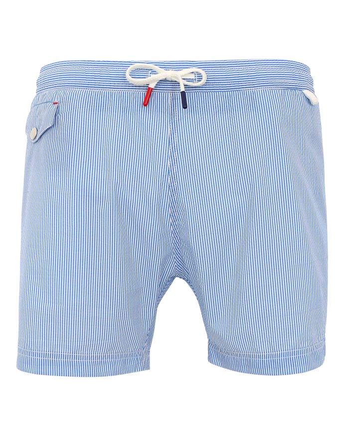 Maillot short de bain homme fine rayures bleues Montauk 218 tennis