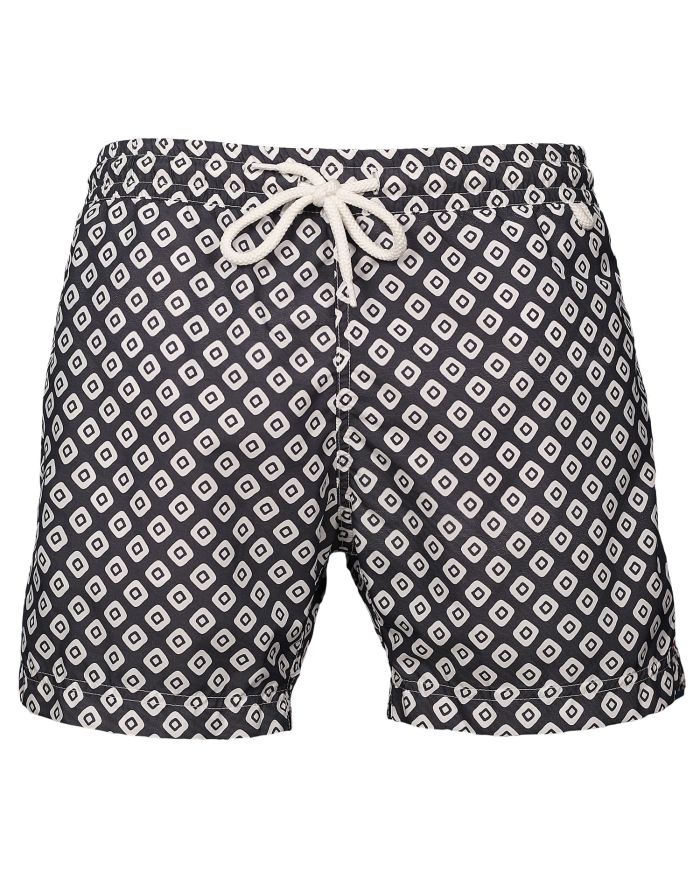 Montauk - White squares | Maillot Short de bain homme bleu marine